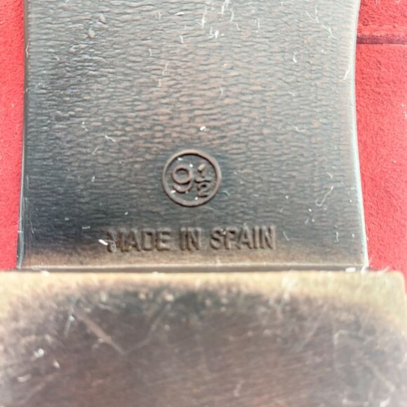 Vintage Unisa Womens Red Suede Flats Slip On Shoes Size 9.5B Roped Bow - Picture 7 of 16